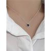 [92.5 Silver]Love De Sapphire Necklace