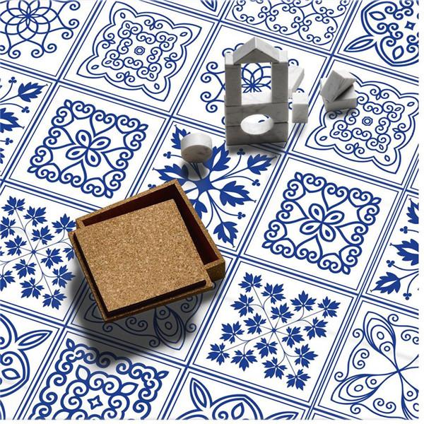 PVC Self-adhesive Sticker Waterproof DIY Tile Sticker Furniture Bathroom Kitchen Wall Stickers Removable Tile Stickers