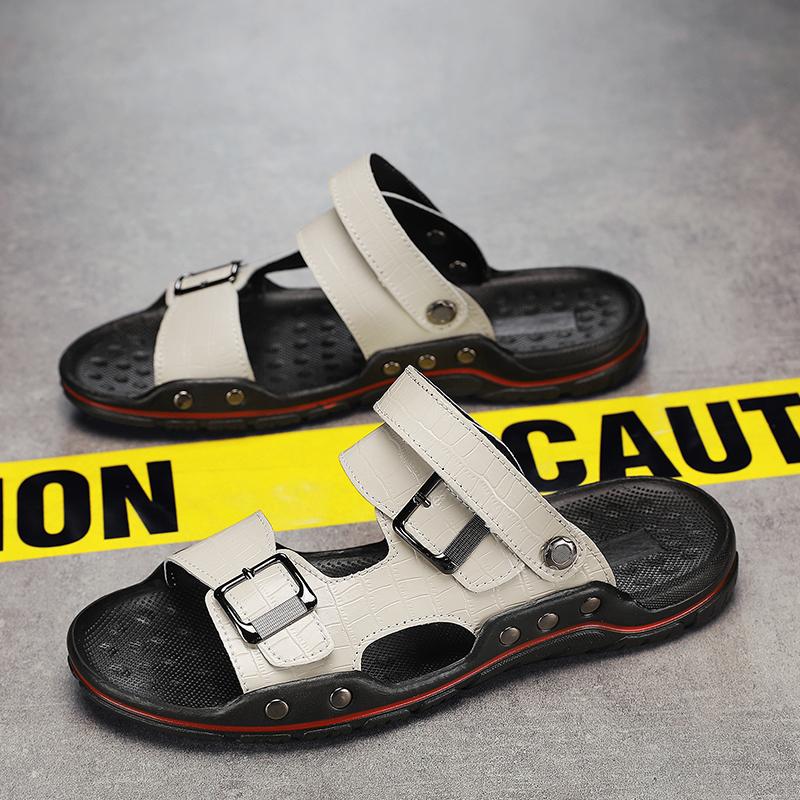 Модные мужские сандалии Мужские тапочки Обувь для мужчин Плоские сандалии Мягкие и удобные Для ношения в помещении и на улице Износостойкие Нескользящие Новые