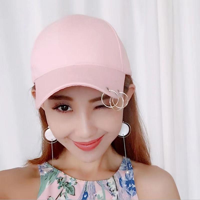 Мужская женская модная шляпа KPOP, регулируемая бейсболка Snapback с кольцами