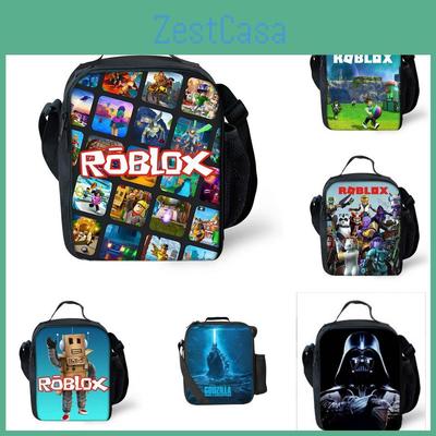 Модная сумка для ланча Roblox для студентов и офисных работников, плечевая сумка из ткани Оксфорд