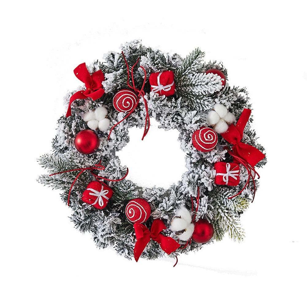Christmas Wreath Front Door Christmas Door Wreath Decoration Branches Balls 15 7