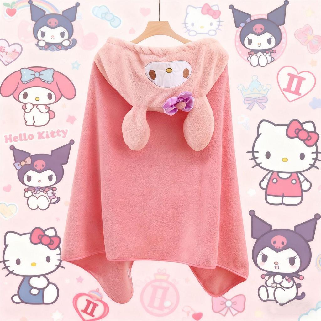 Cute Pet Hooded Nap Blanket: Versatile Plush Shawl for Office & Home