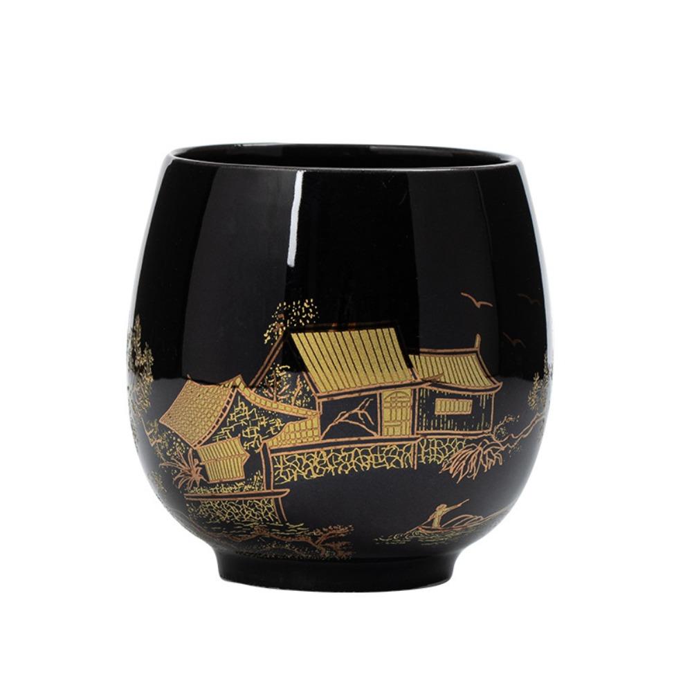 2pcs Retro Simple Master Mug Japanese-style Kung Fu Tea Cup Household Ceramic Teacup Office