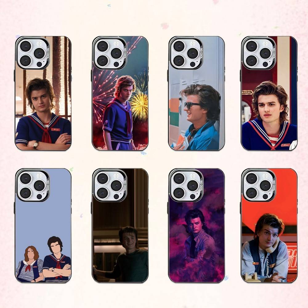 Модный Чехол Для Телефона S-Стив Х-Харрингтон Для iPhone17,16,15,14,13,12,11 Plus,Pro Max Цветной Посеребренный Внутри Чехол