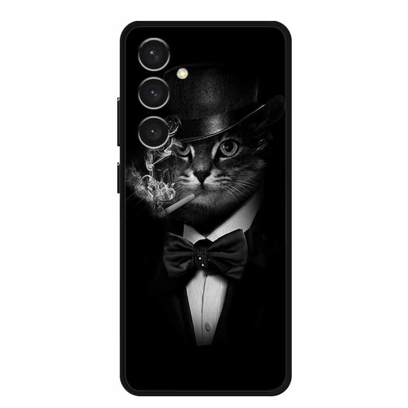 For Samsung S24 Plus Phone Case S24Plus Black Silicone Soft Back Cover Case For Samsung Galaxy S24 Plus Case S 24 Plus Funda Bag
