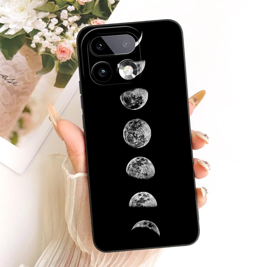 Мягкий силиконовый чехол из ТПУ для Realme 16 Pro Pro+ Чехол для телефона Винтажный Звездный Вишневый Бант Печать Ромашка Бампер Для Realme16 Ударопрочный