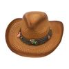 Весенне-летняя пляжная прогулка Британская богемная ковбойская шляпа Ветрозащитная солнцезащитная соломенная шляпа