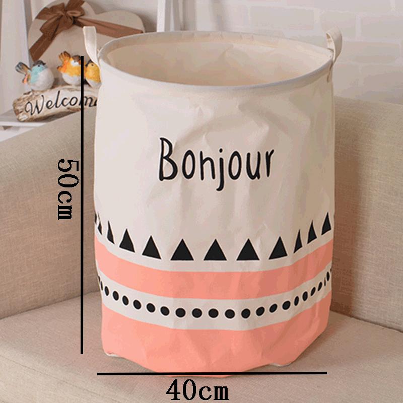 Extra Large Cotton Linen Folding Laundry Basket and Toy Hamper