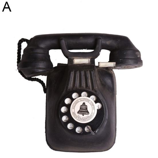 Vintage Shabby Wall Mount Telephone Craft Art Bar Club Ornament Home Decoration