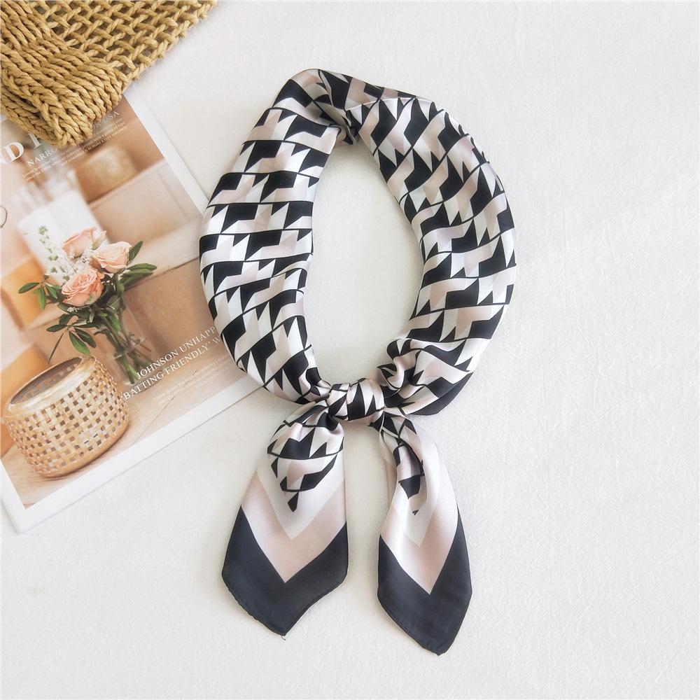 Модный декоративный шарф, повязка для волос, резинка для волос 70, маленький квадратный шарф, шелковый шарф, женский весенне-осенний универсальный маленький шарф, профессиональный шарф