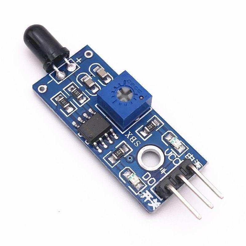 IR Flame Detection Sensor Module 3 4 Wire Smartsense Cost Effective for DIY & Industrial Fire Detection Projects
