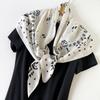 Thin Cashew Nut Print Silk Scarf Korean Style Small Scarves Simple Square Handkerchief  Women