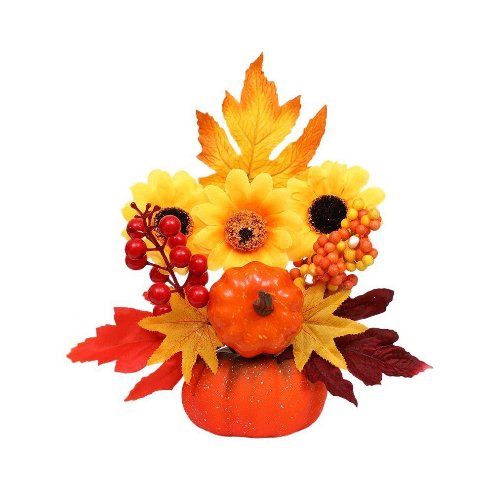 Simulation Flowers Simulation Pumpkin Flowers Fake Plant Halloween Pumpkin Thanksgiving
