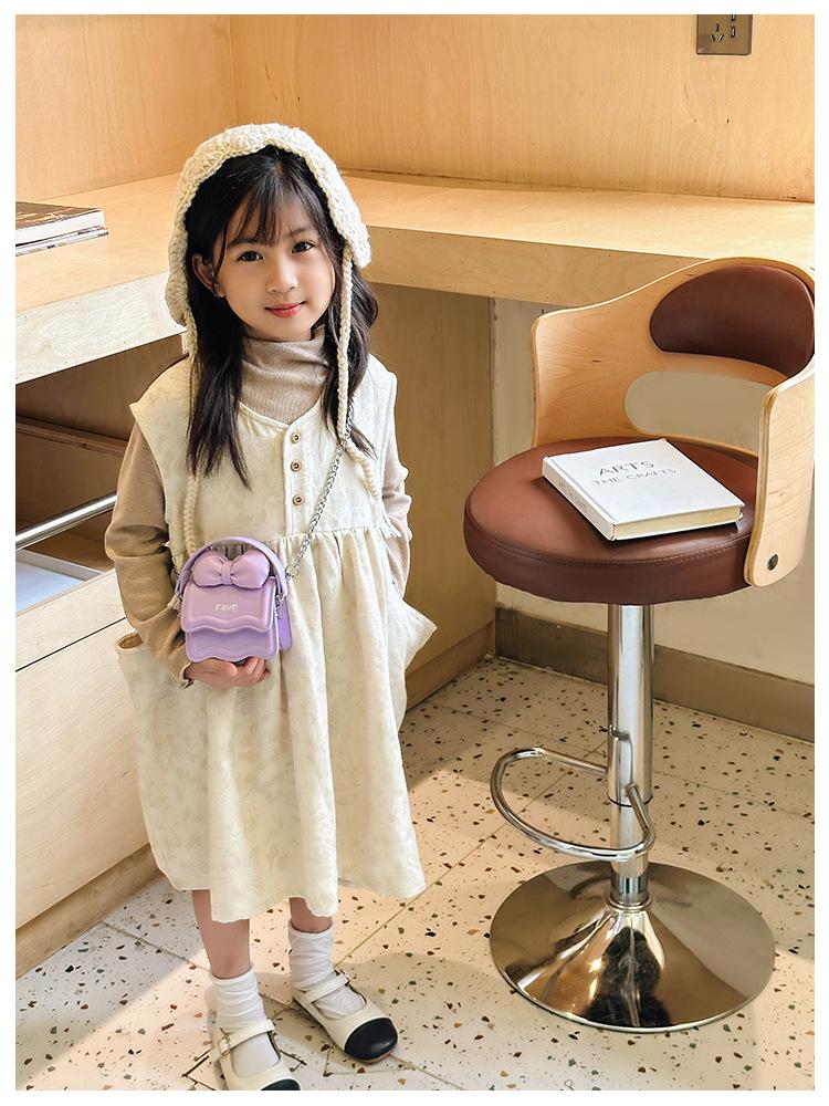 Autumn New Korean Mini Girls Bow Chain Crossbody Shoulder Bag - Parent-Child Women's Bag