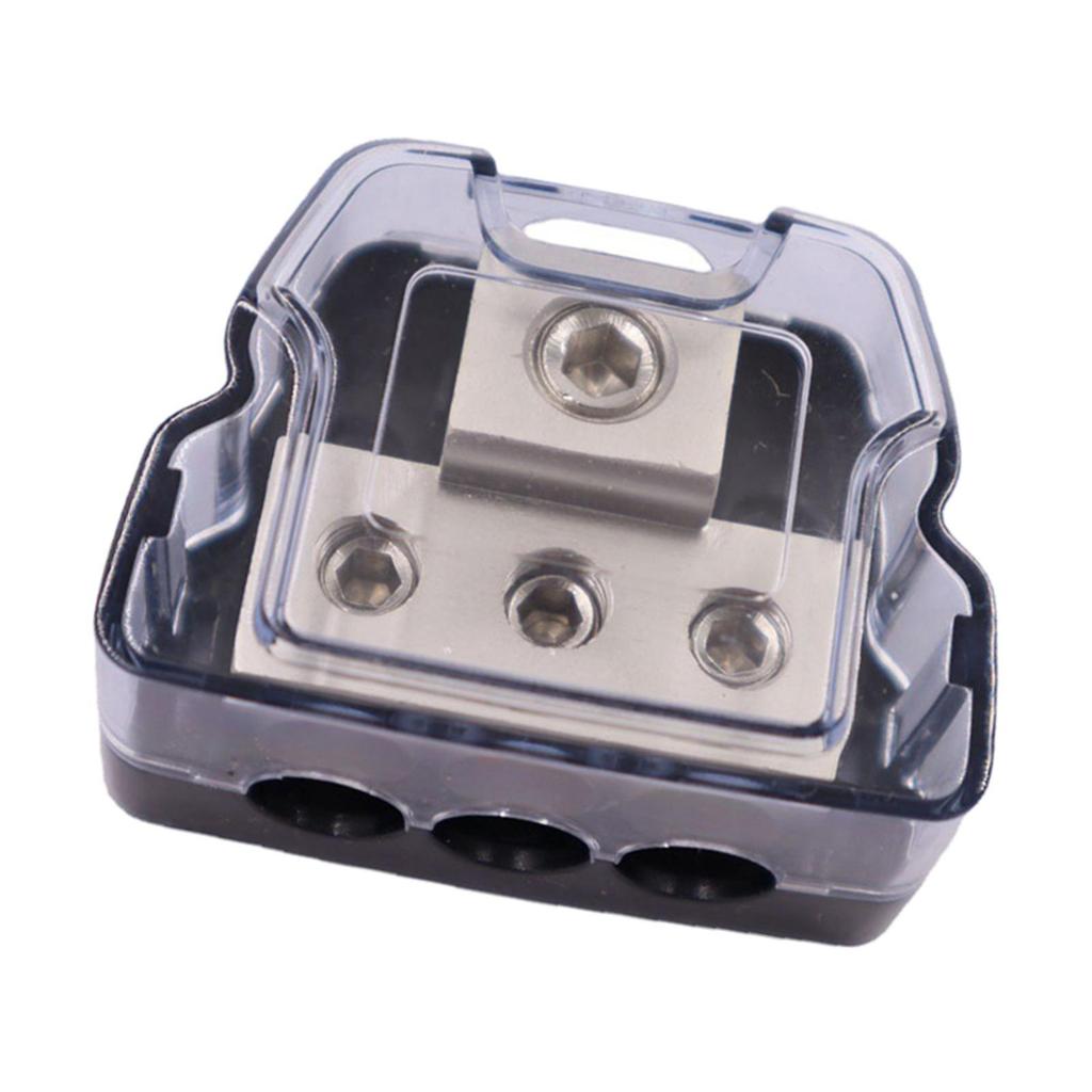 Car Audio Power Distribution Block 3 Way Wire Distribution 1x 0 Gauge AWG in 3x 4 Gauge AWG Out Fits for Boat Vehicles Auto Car Fuses4