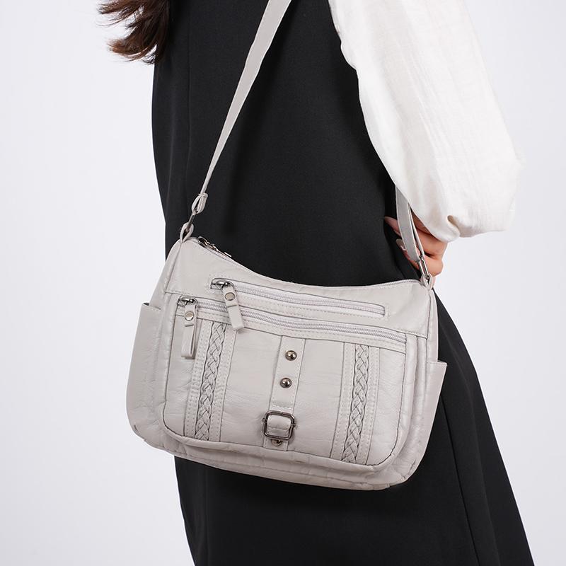 Женская сумка кроссбоди, сумка для мамы среднего возраста, сумка на плечо из мягкой кожи