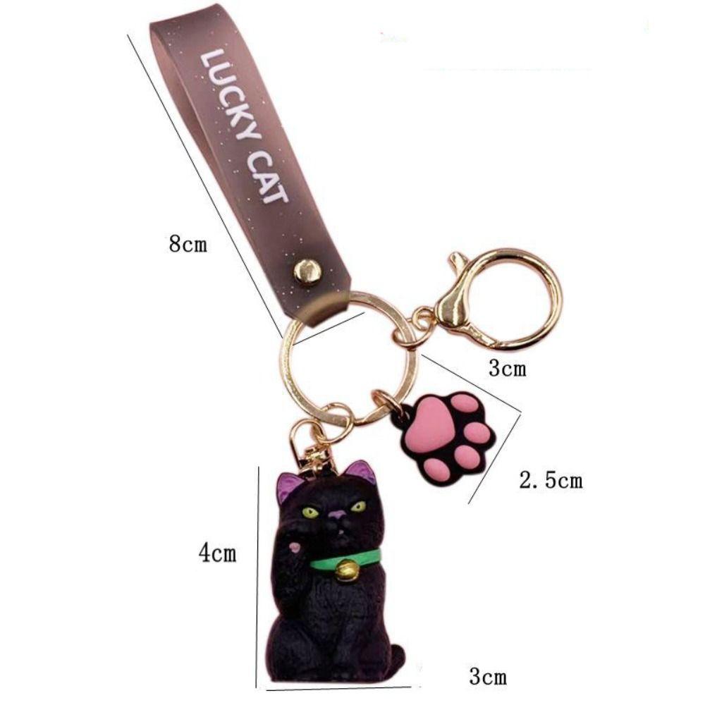 Ювелирный подарок Брелок с кошкой-манеки-нэко Украшение Подвеска в виде кошачьей лапки Креативный кошачий брелок Подарок для пары