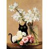 Vintage Funny Black Cat Wall Art Van Gogh Starry Night Claude Monet s Poster Canvas Painting Aesthetic Room Home Decor