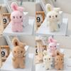 Plush Rabbit Keychain Backpack Charm With Jade Rabbit Fur Soft Stuffed Animal For Kids Travel Accessories