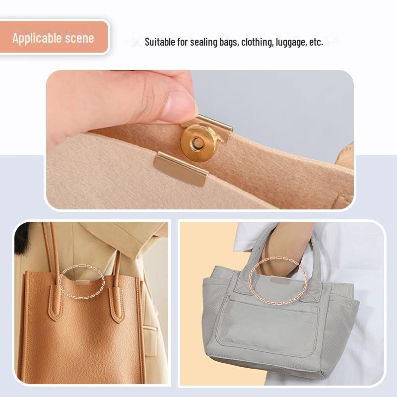 Прочная магнитная металлическая пряжка для сумок: Фиксация без шитья, совместимость с кожей и тканью, скрытая магнитная кнопка