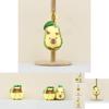 Cute Avocado Capybara Plush Toy Charming Pineapple Bag Charm Keychain 12cm Soft