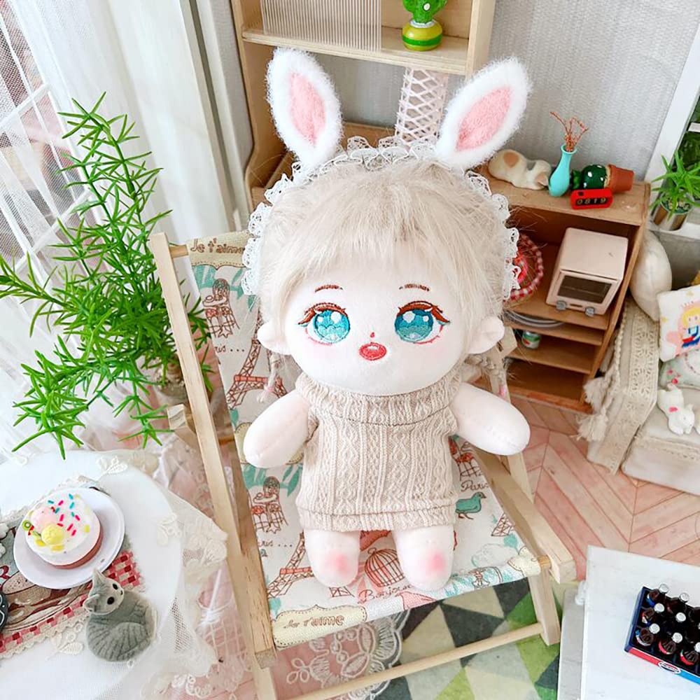 Nianniyhouse 20 см плюшевая одежда свитер с открытой спиной хлопковая кукольная одежда нарядная (B1-светло-коричневый)