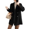 Женское двустороннее пальто миди высокого класса из 100% шерсти - Коллекция Осень/Зима, Доступны большие размеры