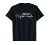 Camping Camper Heartbeat Heart Heartbeat Caravan T-Shirt