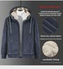 Men's Fleece Hooded Cardigan & Sweater Suit - Warm Casual Wear for Autumn/Winter