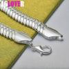 Ювелирные изделия из стерлингового серебра 925 пробы, 10 мм, плоская цепочка с боковыми сторонами