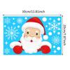 Christmas Windows Static Stickers Wall Clings Removable Vinyl Santa Claus Snowman Diy Door Mural Decals Stickers