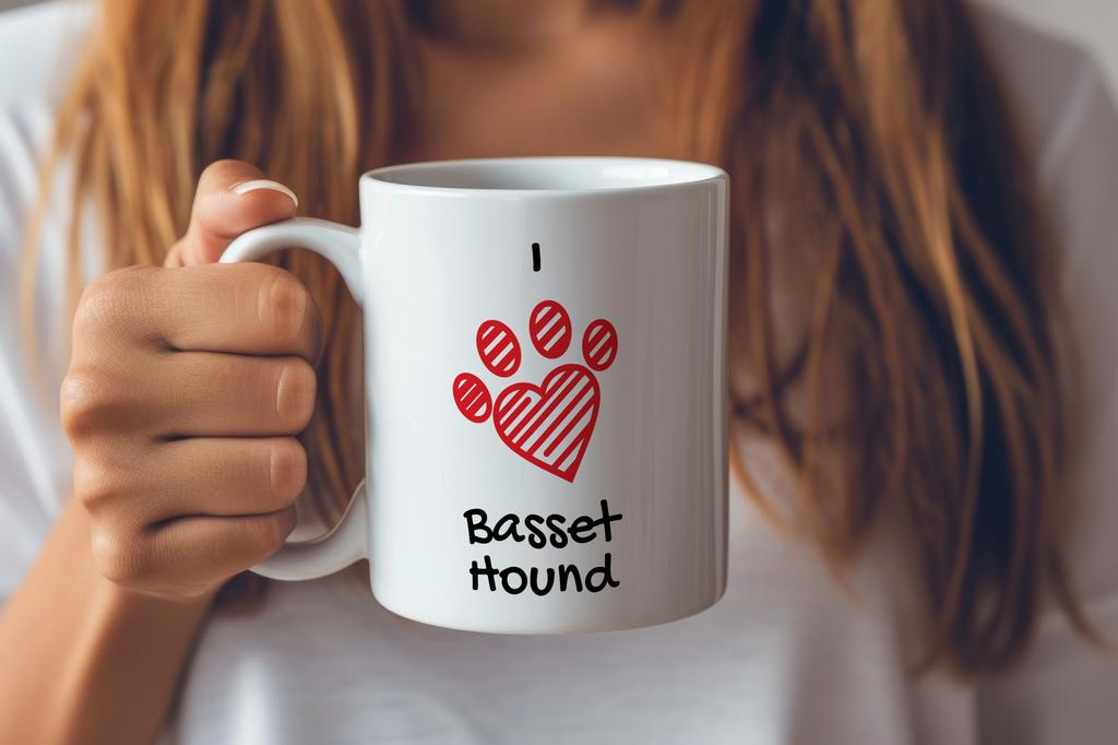 Basset Hound - cup with a dog, cute cup with graphics, a gift with your photo from the Art-Dog brand