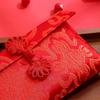 Chinese New Year Red Cash Envelope Faux Silk Red Pocket Embroidery Dragon Pattern Tassel Money Holder Cash Coin Gift Lucky Money Envelope Happy
