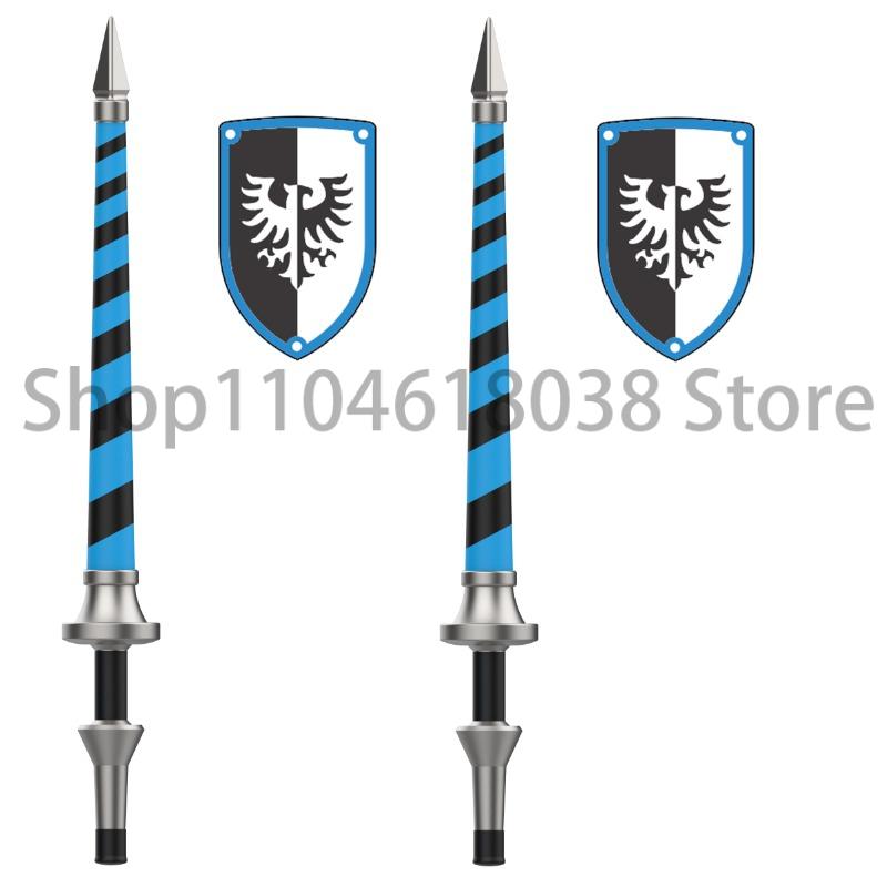 Средневековые Военные Фигурки Осьминог Морской Демон Рыцари Строительные Блоки Оружие Аксессуары Меч Храм Копье Щит MOC MINiBricks