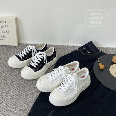 Новые горячо продаваемые парусиновые туфли на новой платформе, женские туфли цвета облачно-белый 817