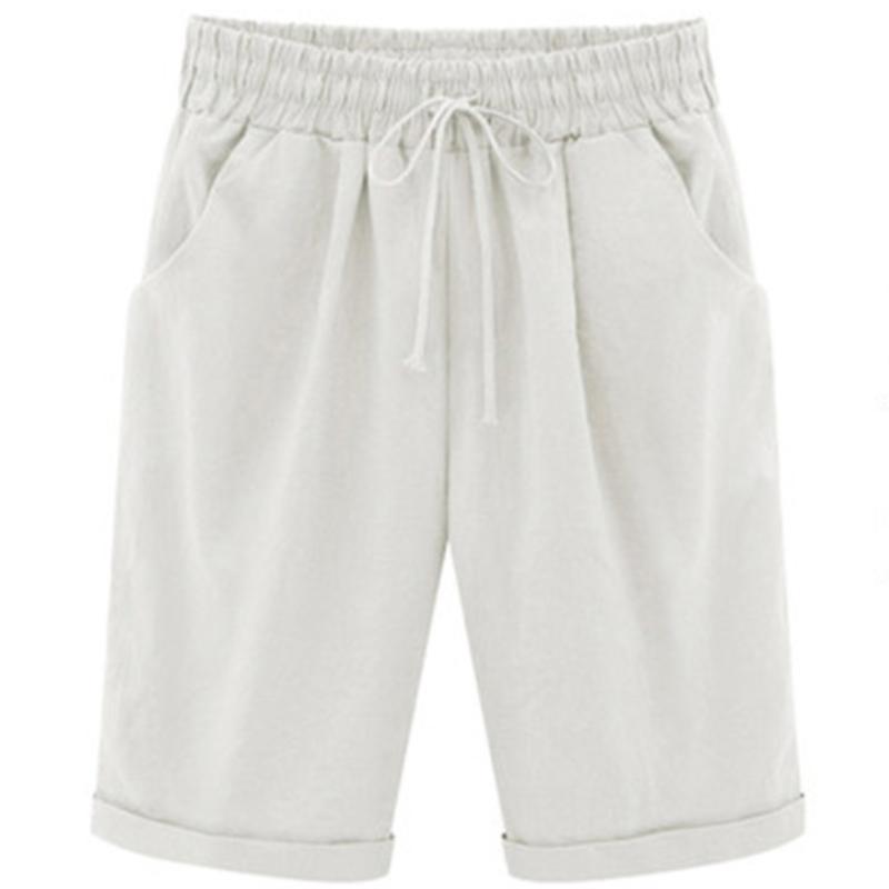 Plus Size Women Summer Casual Shorts Loose Cotton Sports Pants Breathable Comfy Short Pant