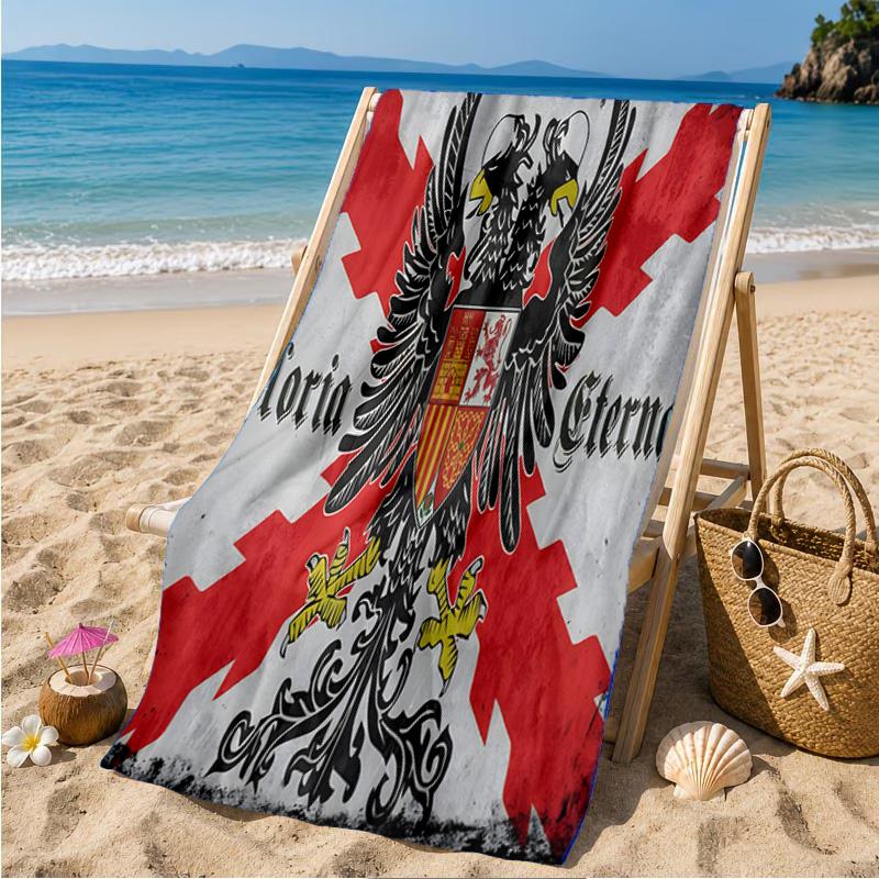 Eintracht FC Crest Beach Towel Microfiber Beach Towel, Lightweight and Quick-Dry, for Summer Travel, Swimming Pool Fan Birthday Gift