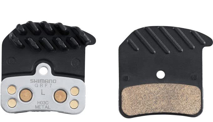 SHIMANO Ремонтные детали колодки дискового тормоза H03C металл с ребрами 1 пара IBPH03CMFA