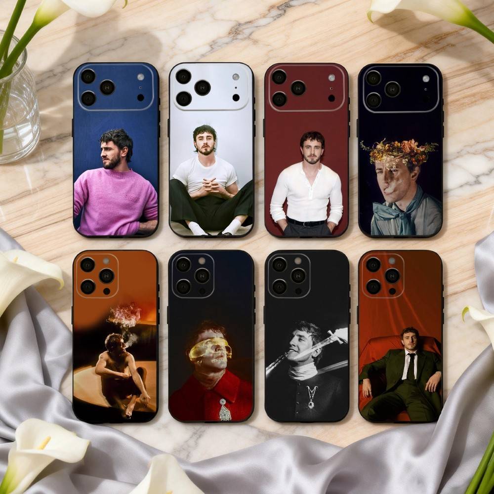 КРУТЫЙ чехол для телефона P-Paul M-Mescal для iPhone 17pro,16,15,14,13,12,11 Plus,Pro Max,XS,Мягкий силиконовый черный чехол