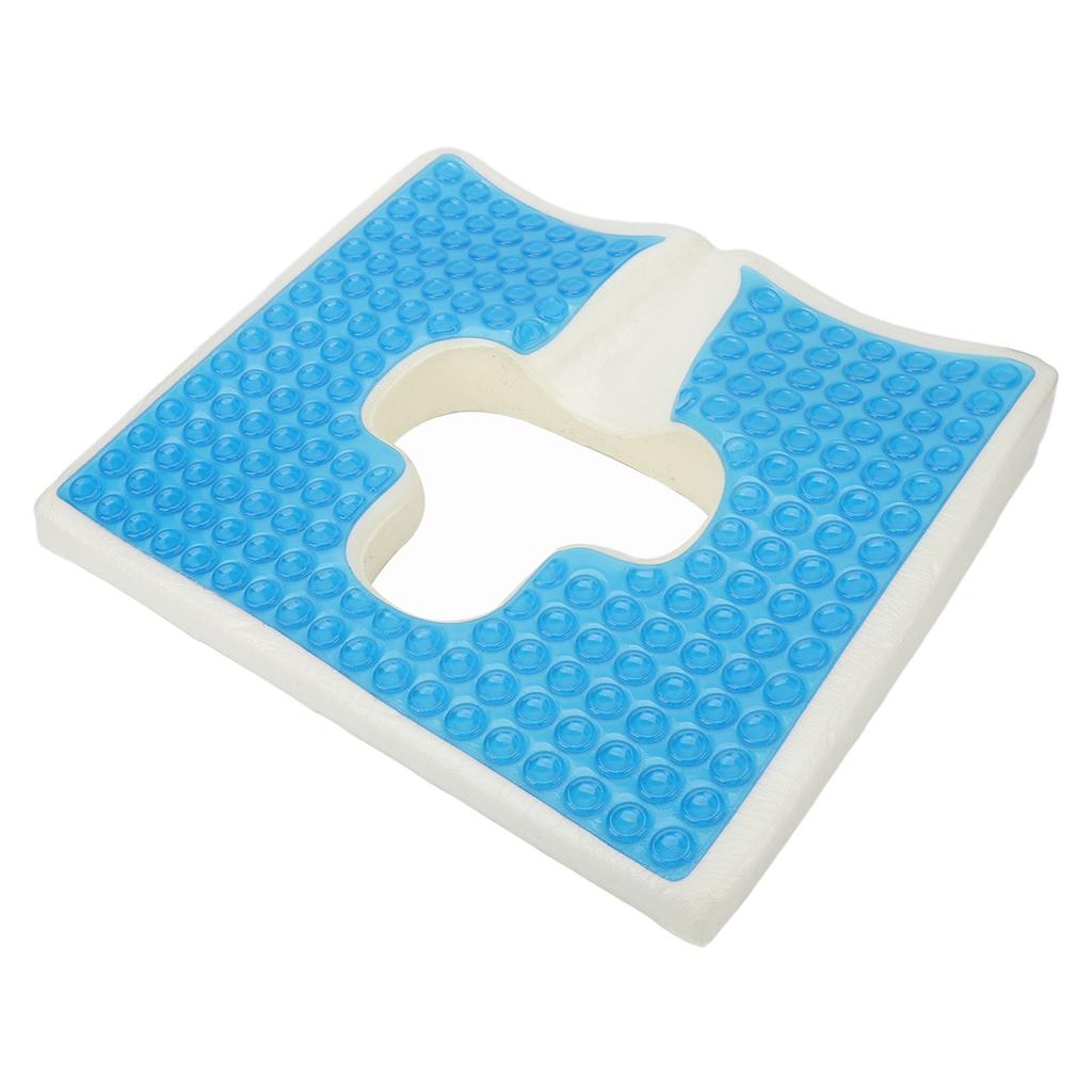 Подушка из пены с Т-образным вырезом, моющаяся, треугольная наклонная плоскость, сиденье из пены с эффектом памяти с гелевым слоем для пожилых лежачих больных, черная