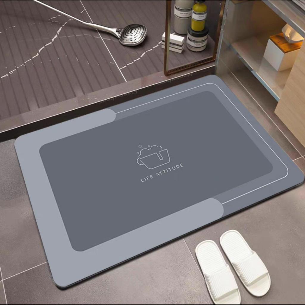 HOMZY Супервпитывающий коврик для ванной из диатомовой грязи, нескользящий, коврик для ног в туалет, противоскользящий коврик для ванны, кухонный коврик для пола, коврик для пола в гостиную, домашний декор