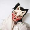 Resin Long Teeth Mask Half Mask Bloody Skull Mask Nightclub   Cosplay