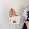 Button Girls Golden Rabbit Pattern Crossbody Bag Rainbow Pattern Bags Daily