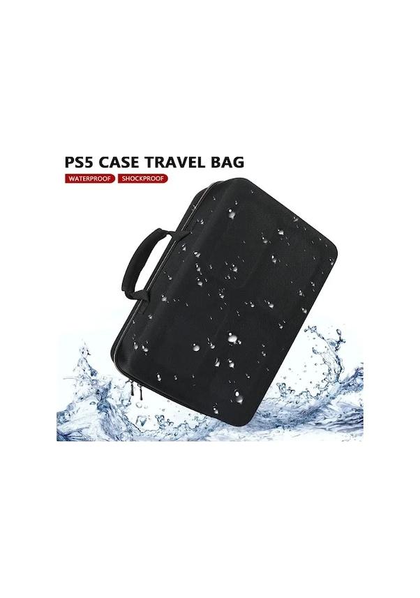 Suitable for PS5 host storage bag, game disc host handle earphone bag, portable shoulder strap EVA storage bag.