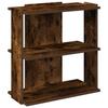 VidaXL 3-Tier Bookcase Smoked Oak 60x30x60 Cm Engineered Wood, Shelf, Book Shelf, Storage Shelf, 860251