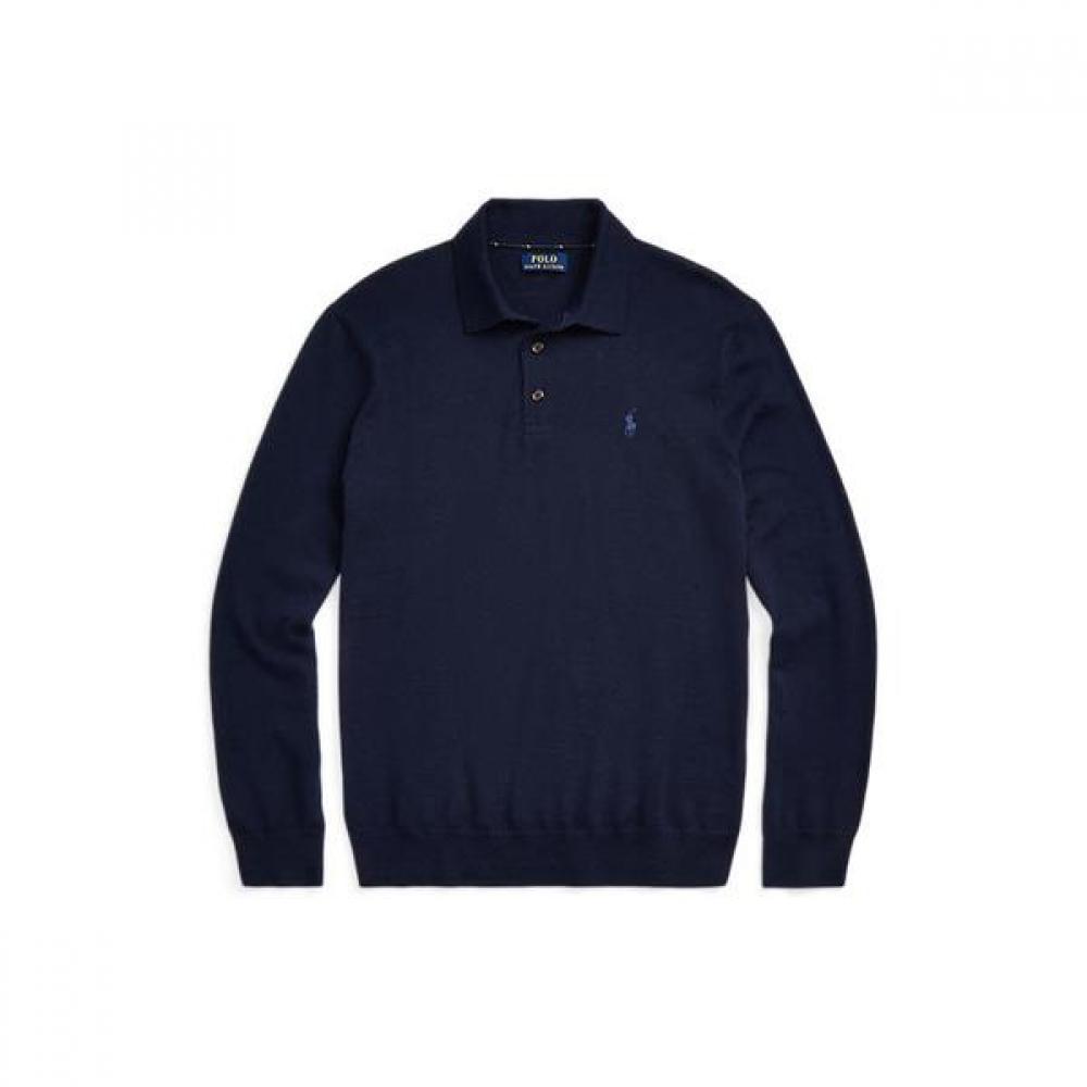 Polo Ralph Lauren Мужской свитер с воротником-поло из стирающейся шерсти S mnpoSwe16821191400
