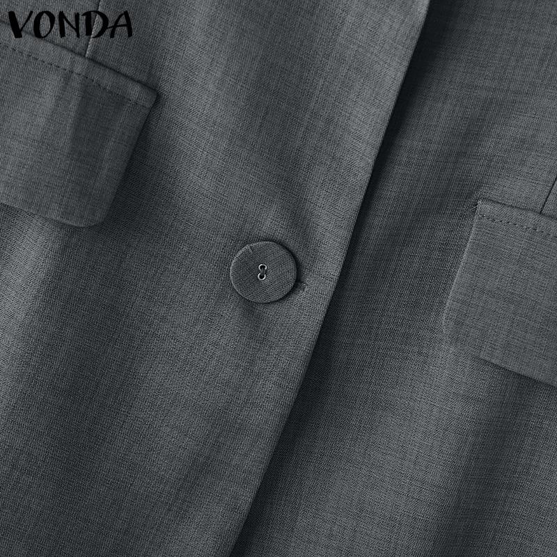 VONDA Women Oversized Long Sleeve Solid Color Bow Knot Casual Thin Tops Cardigan