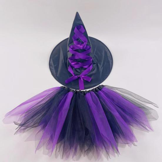 Chiffon Skirts Hat Set Adult Kids Gauze Tulle Ballet Skirt Pleated Fluffy Skirt Ruffles Mesh Halloween Costume