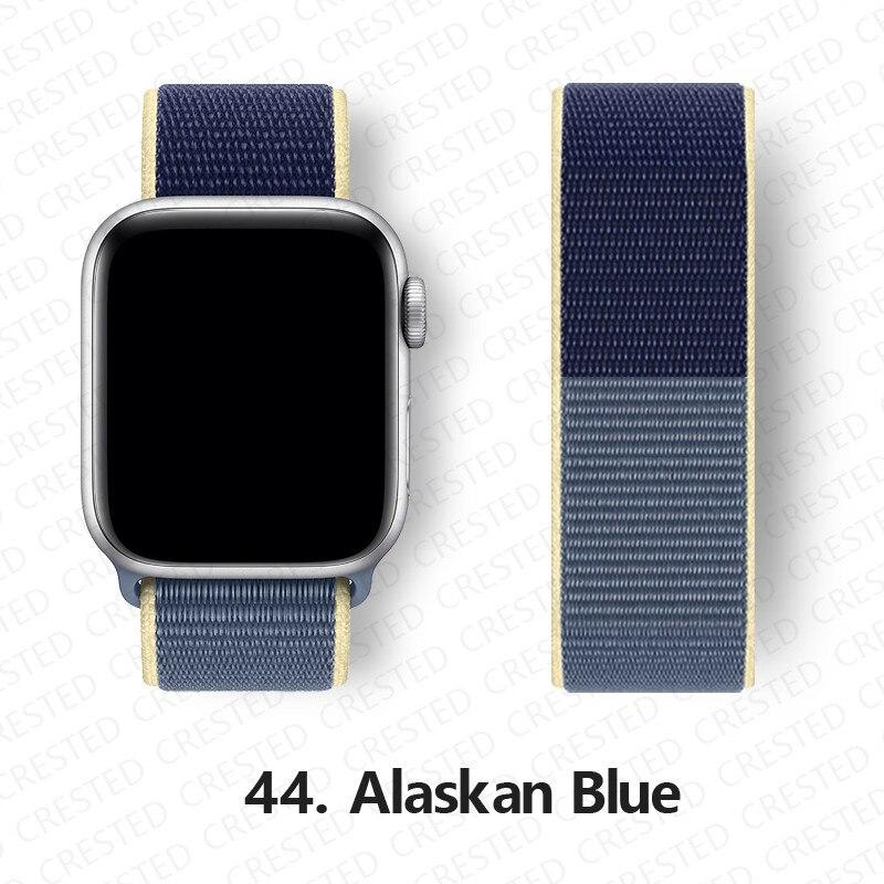 Нейлоновый ремешок для Apple, ремешок для часов 44 мм, 40 мм, 42 мм, 38 мм, браслет для умных часов, ремень, спортивный браслет-петля, iWatch series 3, 4, 5, 6, se, ремешок
